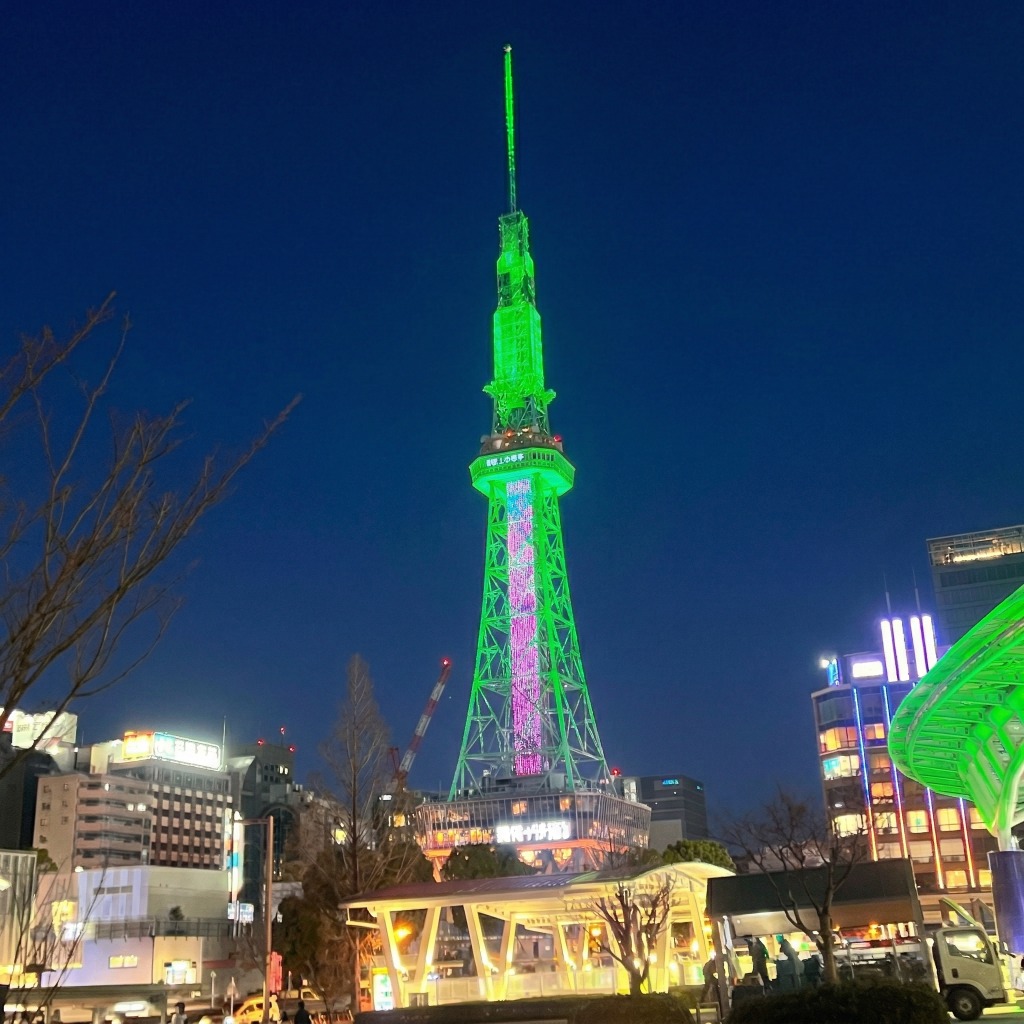 夜のミライタワー（テレビ塔）