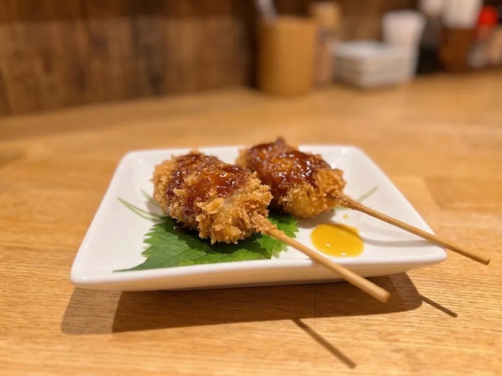 サクサクの味噌串カツ